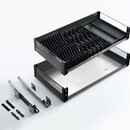 悍高（HIGOLD）希勒3.0系列拉篮三边篮抽屉式橱柜碗碟篮厨房推拉收纳五金 600柜【碗篮+平篮】-双层