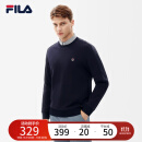 FILA 斐乐官方男装卫衣男秋冬时尚简约休闲通勤针织套头衫 传奇蓝-NV 175/96A/L