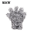 KLCB苛力洗车手套毛绒熊掌双面五指擦车打沫专用手擦加绒加厚不伤漆面 五指洗车手套【灰色】