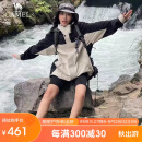 骆驼（CAMEL）户外防寒冲锋衣三合一抓绒保暖登山服 7A1226a0001 燕麦灰/幻影黑