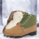 虎途森老式大头鞋男加厚保暖棉靴中老年人羊毛雪地靴东北大棉鞋 44