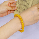 名珀世家蜜蜡手串女老蜜蜡圆珠鸡油黄手链波罗的海琥珀生日礼物8.5mm