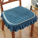 法兰格慕坐垫家用餐椅垫子椅子屁垫冬季加厚防滑欧式餐桌椅垫凳子套罩座垫 尼米澜-黛蓝色 43X45cm通用尺寸单片装