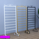 游复吟丝巾展示架 花店丝带收纳架鲜花包装纸带彩带架围巾丝巾样布样落 黑色加粗长45高170 套餐一