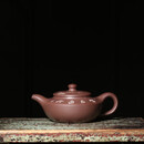 90年代台湾定紫砂老茶壶早期一厂葛陶中款汉扁壶宜兴纯手工泡茶壶