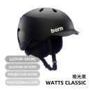 冷山BERN滑雪头盔单板雪盔2324新款安全防护滑雪头盔装备男女款 23/24现货 WATTS CLASSIC 哑光黑 XXL