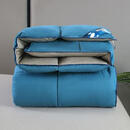 95白鹅绒被子春秋被冬被保暖双人鸭绒被芯羽绒被加厚 8*8蓝+灰已通过质检 180x220cm10斤加厚冬被