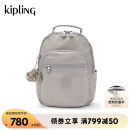 Kipling24秋冬新款男女款大容量双肩背包15.6寸13寸电脑包书包|SEOUL系列 S-岩石灰