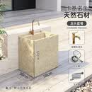 简石大理石户外拖把池庭院家用阳台拖布池室外洗拖把盆落地一体拖把池 卡基诺金58*38*60cm+全铜水龙头