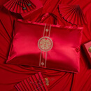 惠翔结婚枕芯包装袋枕头收纳袋超大红色手提喜庆陪嫁刺绣四件套 双喜临门-枕头包装(升级刺绣款) 85*57cm(一个袋子装两个枕头)