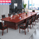 圣黎会议桌长方形油漆大型洽谈桌会议台条形桌 8米会议桌+28把椅