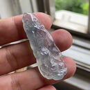 艺品匪萃【云水光沛】高冰种雪花棉起光观音 大势至菩萨翡翠吊坠51031001