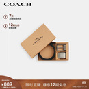 蔻驰（COACH）【品牌直供】男士双扣头腰带礼盒 38MM 灰黑色CW362