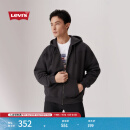 Levi's李维斯25年春季新款男士时尚简约针织休闲连帽开衫卫衣外套 黑色 000VR-0000 L