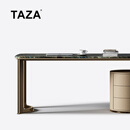 TAZA意式轻奢书桌 别墅豪宅全屋搭配书房系列 25年新款奢石书桌 蓝宝石天然奢石面 1.8M 书桌+A322主人椅[V级]