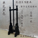 京普顿实木十八般兵器架子立式单多孔刀架长架大兵器架家庭红缨枪木架 单孔深色