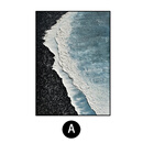 科至途定制Notareart手绘油画《星海》黑白肌理画挂画客厅背景墙装饰画 A款 80*120cm 香槟银色画框