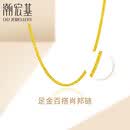 潮宏基肖邦链足金黄金项链素链颈饰简约送女友生日礼物计价 约5.05g