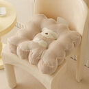 樱竺儿【促销】加厚坐垫椅垫屁股垫子秋冬学生教室办公室凳子屁垫软地上 蒙眼小熊米色 加厚软垫双面绒 42*42cm