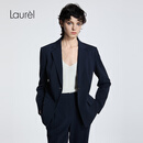 Laurèl【绵羊毛】25夏新款羊毛经典职场通勤西装LWD365T09300 藏蓝色 S