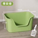 神经猫（shenjingmao）猫砂盆超大号两用开放式防外溅猫厕所特大 【24年新品】大号-蒂安绿55*41*27联系小 肥喵的猫砂盆
