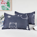 蜜后单人枕头套装学生宿舍男女寝室家用一对装双人枕芯带枕套简约枕套 黑猫咪（信封款） 1枕头套加1枕头芯（可拆洗枕头