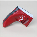 GOLF泰特利斯一字L型直条推杆套高尔夫球杆套 杆头套 球头保护帽套 皇冠红配灰_磁铁闭合