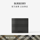 博柏利（BURBERRY）【礼物】男士 格纹拼皮革双折钱夹80702731