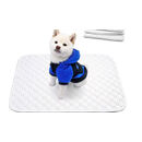 多谷部落跨境宠物尿垫可洗重复使用训狗狗吸水隔尿垫四层防水尿不 银白色XXL90*140cm