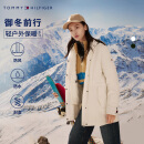 TOMMY HILFIGER【防风防水】女三合一耐磨户外功能性连帽铺棉外套43328 白色YBL L