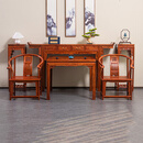 艺铭天下红木家具非洲花梨（学名：刺猬紫檀）中堂实木条案供桌玄关桌堂屋佛台香案D 六件:178案+81桌+圈椅+花架