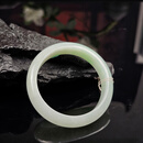 七彩云南【孤品】翡翠玉手镯女款糯冰种圆镯玉镯子送女友礼物 内径57mm