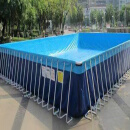 军磐支架泳池 户外大型游泳池移动支架游泳池 含配套设备 10.7*20*1.5
