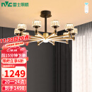 雷士（NVC）美式轻奢轻奢客厅灯灯臂发光吊灯无极调光10头灯饰WHXD114F/G-02