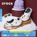 crocs卡骆驰经典暖棉儿童洞洞鞋居家轻便耐磨儿童经典棉鞋/207009 白/灰-10M（含智必星） 30(180mm)