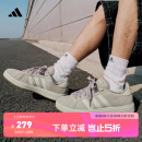 adidas「面包鞋」GRAND COURT BASE 00s休闲低帮板鞋男女阿迪达斯   浅褐/汉玉白/蒸汽灰   38