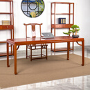 贡艺名居 红木家具非洲花梨（学名：刺猬紫檀)书桌全实木画桌画案新中式办公桌书法桌 178cm霸王枨书桌+官帽椅