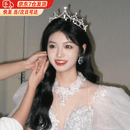 玖维娅 生日皇冠 女十八岁头饰头冠王冠发饰高端公主新娘礼服结婚配饰 银色皇冠
