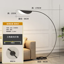 灯具大全2024款落地灯荷叶钓鱼灯网红新款ins风客厅沙发旁氛围感 黑色底座40CM三色