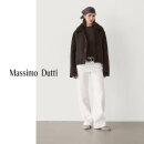 Massimo Dutti新年新品2025女装巴恩风高级感短款剪毛羊皮大衣外套04723887 咖啡色 S (CN 170/88A)