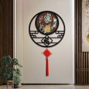 昌迎新中式中国结福字挂件客厅大号入户门玄关高端玉雕挂画相框挂墙 大号家和万事兴 直径78cm