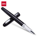 得力EF暗尖优调矫姿钢笔 正姿笔 签字笔金属学生练字墨水笔 黑色S272   100支