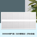 正野（GENUIN）上海正野30x60铝扣板吊顶排气扇 卫生间酒店大功率换气扇静音抽风 300X600集成 双换气扇 鹏格白 1