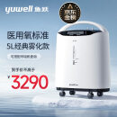 鱼跃(yuwell)5L升新国标医用制氧机家用高氧浓度大流量 制氧带雾化吸氧机 家用老人孕妇氧气机8F-5AW 