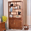 三匠名居红木家具非洲花梨（学名：刺猬紫檀）博古架实木多宝阁展示架中式客厅隔断柜置物收纳架O 单个：长98*宽38*高198cm