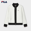 FILA 斐乐官方女士编织外套2024春季新款时尚休闲小香风毛衣开衫 蒸汽白-IV M 165/84A
