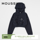 moussy 早春新品迪士尼合作款粉嫩米奇连帽卫衣010HSQ90-0260 021浅黑色 均码