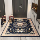 七七家地垫入户门垫家用门口脚垫红色喜庆防滑耐磨进门地毯中式 祥云瑞彩-蓝色 120*180cm只做好品质