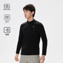 KOLON SPORT/可隆半拉链长袖 男子登山保暖透气内搭户外休闲T恤- LHZT4WN125-BK 黑色 L 175/96A