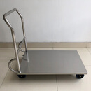 承琉304不锈钢平板手推车洁净室GMP车间物料搬运周转车拖车小推车定做 700*480*900mm洁净工艺304#